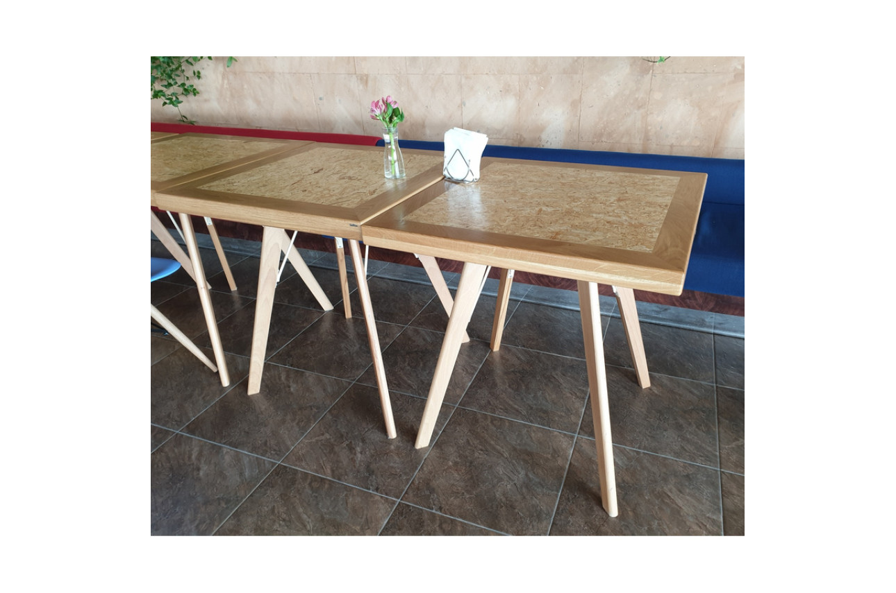 Столешница SHT-TT 70/70 ДУБ/OSB (прозрачный лак)
