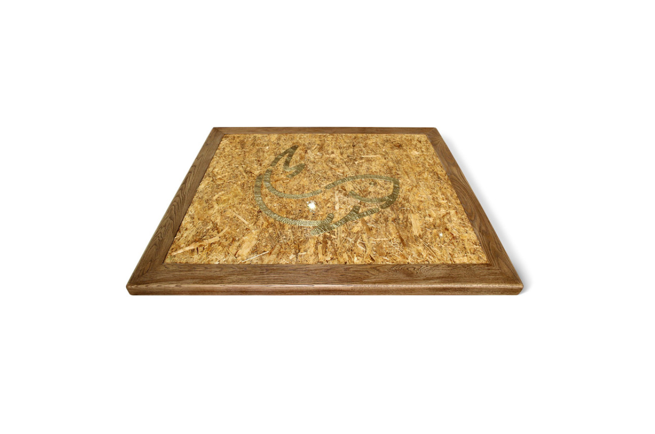 Столешница SHT-TT 100/120 ДУБ/OSB (дуб браш.коричневый / янтарный)