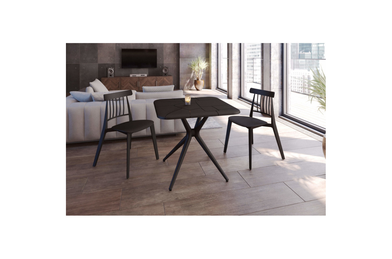 Пластиковый стол SHT-TU30/TT30 83/83 черный